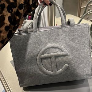 Telfar x UGG Medium Fleece Tote- heather grey